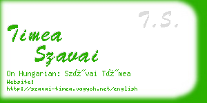 timea szavai business card